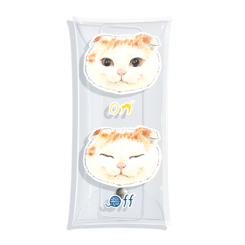 It is Tomfy here.のON OFF CAT Clear Multipurpose Case