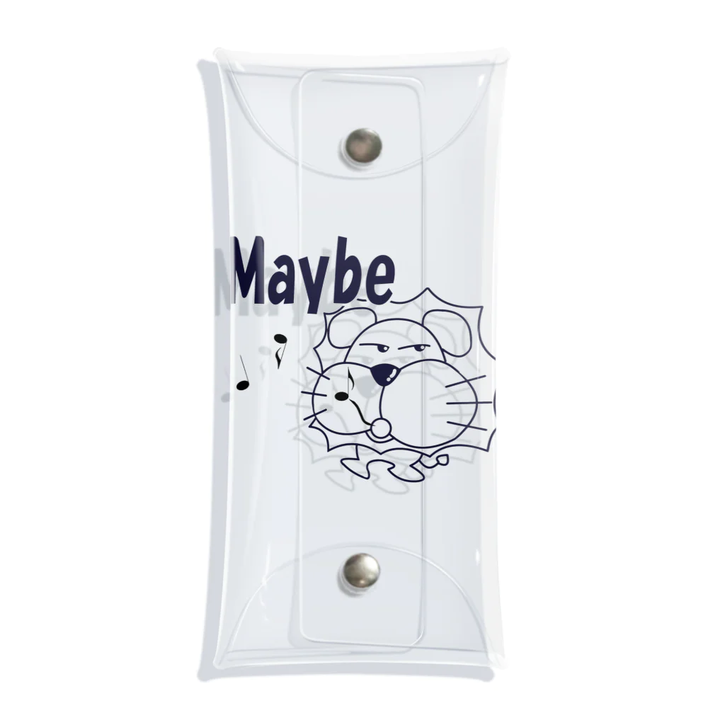 ワン太フルのTシャツ屋さんのライオン君 Maybe 黒 Clear Multipurpose Case