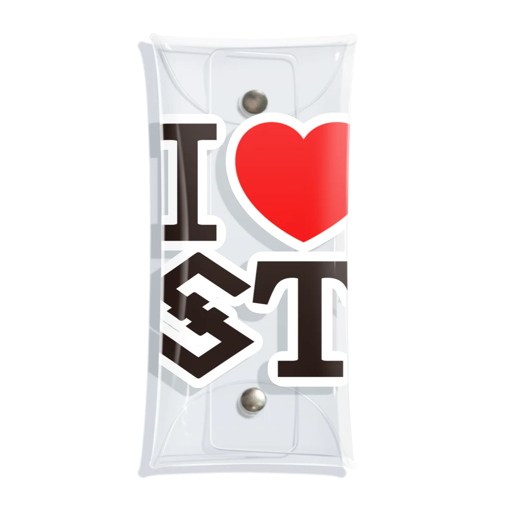 ＩＯＳＴのI love IOST（スクエア型） クリアマルチケース