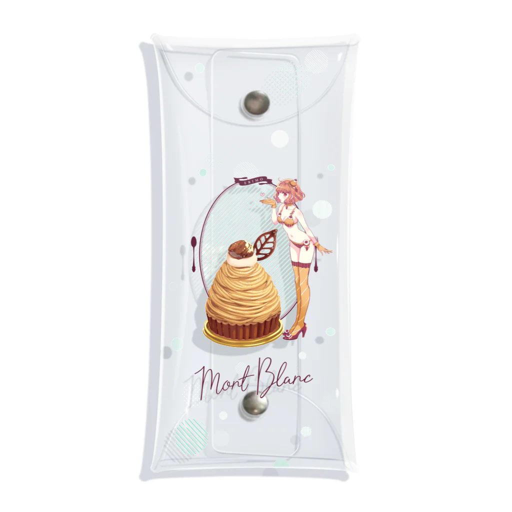 ERIMO–WORKSのSweets Lingerie clear multi case "Mont Blanc"  クリアマルチケース