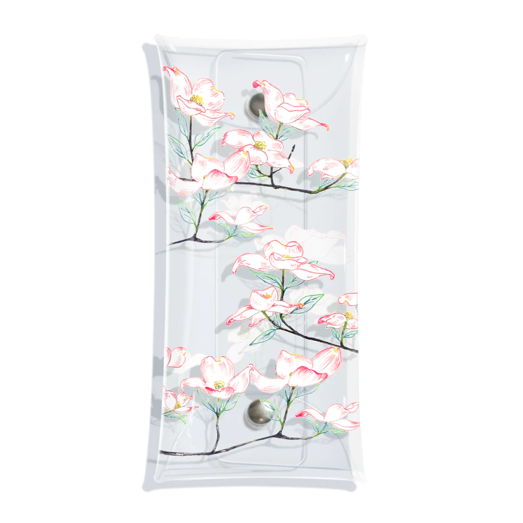 すみわたるの花水木　pink Clear Multipurpose Case