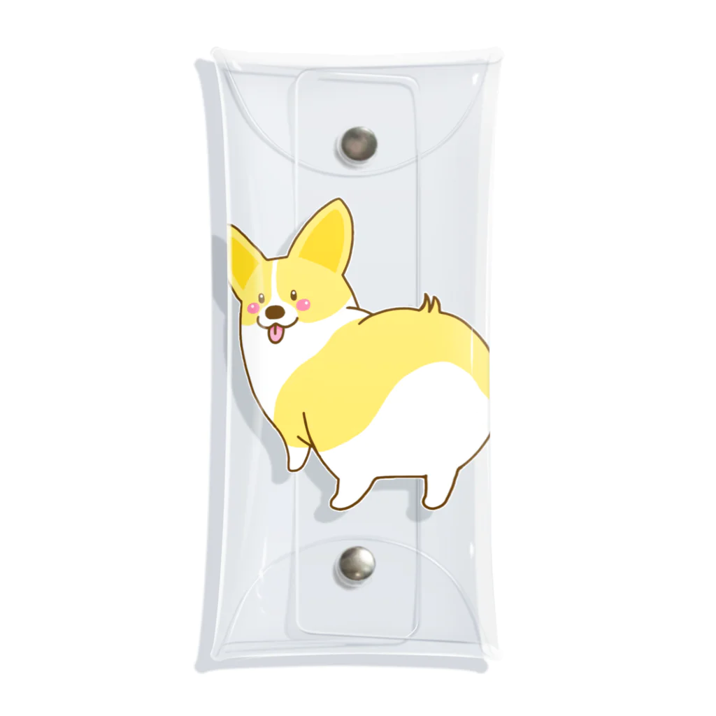 5corgisの振り向きコーギー Clear Multipurpose Case