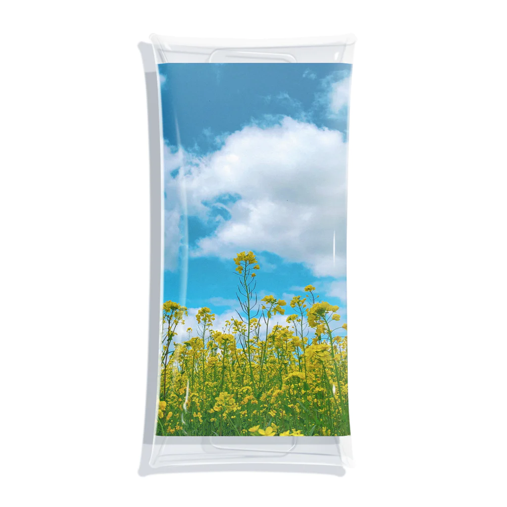 369sky♪の菜の花と青空 Clear Multipurpose Case