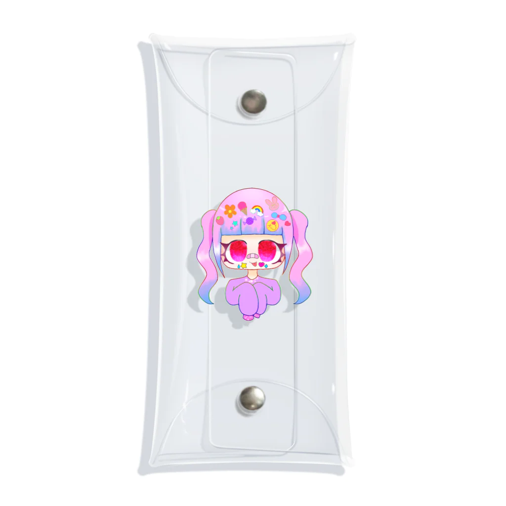 らーゆﾁｬﾝのおみせ！のでこらてゃん！ Clear Multipurpose Case