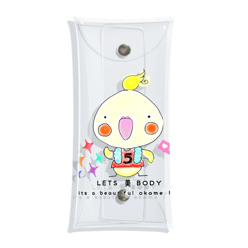 コザTAROのLETS 美 BODY オカメインコ❤ Clear Multipurpose Case