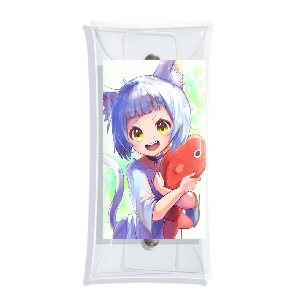 おさかなさんとケモっ子 Clear Multipurpose Case By びいこ Shinbiko 7 Suzuri