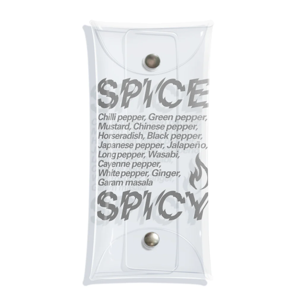 LONESOME TYPE ススのSPICE SPICY（Diagonal） Clear Multipurpose Case