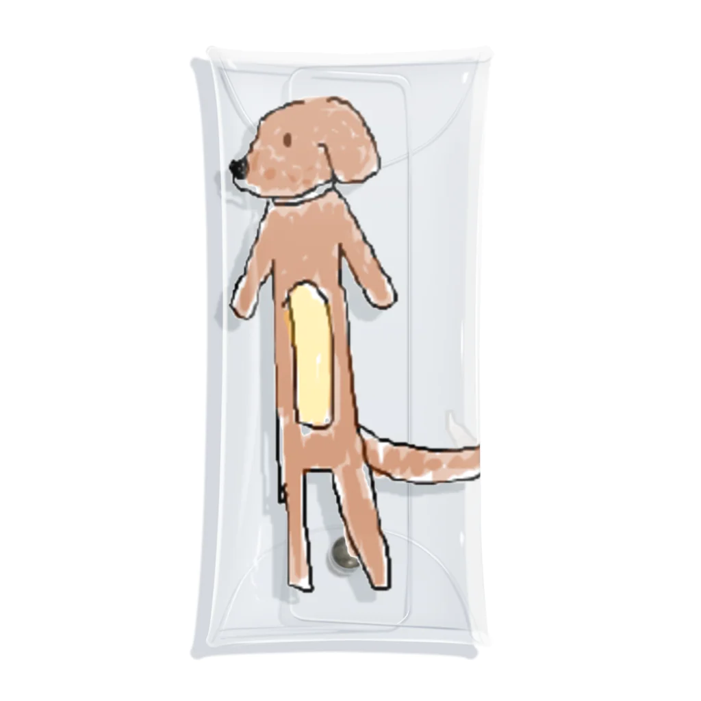 しゃ一ぷーるの胴長二足歩行犬 Clear Multipurpose Case