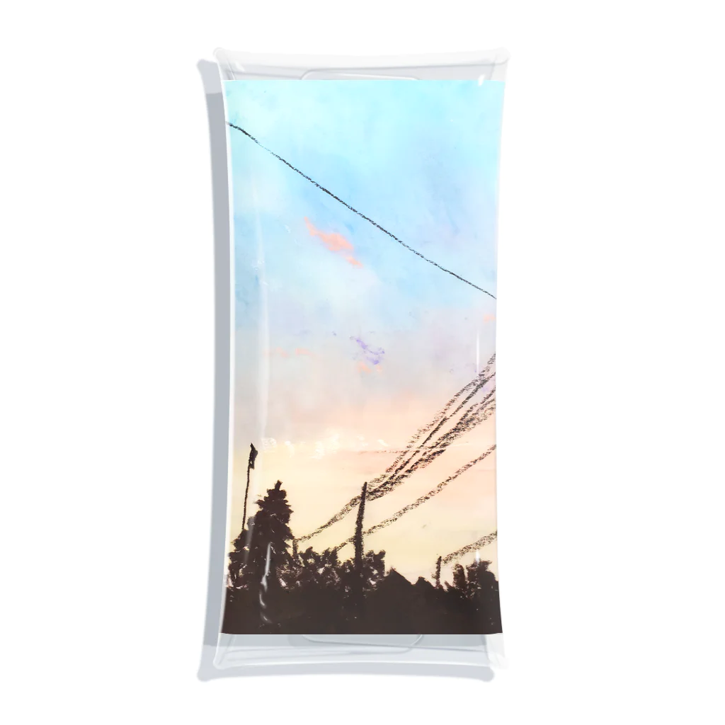 白山の山ショップの夕焼けぞら Clear Multipurpose Case