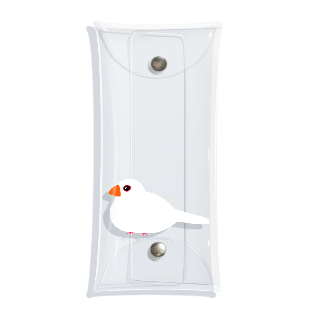 ★Panda Cafe★の白文鳥のぶんちゃん Clear Multipurpose Case