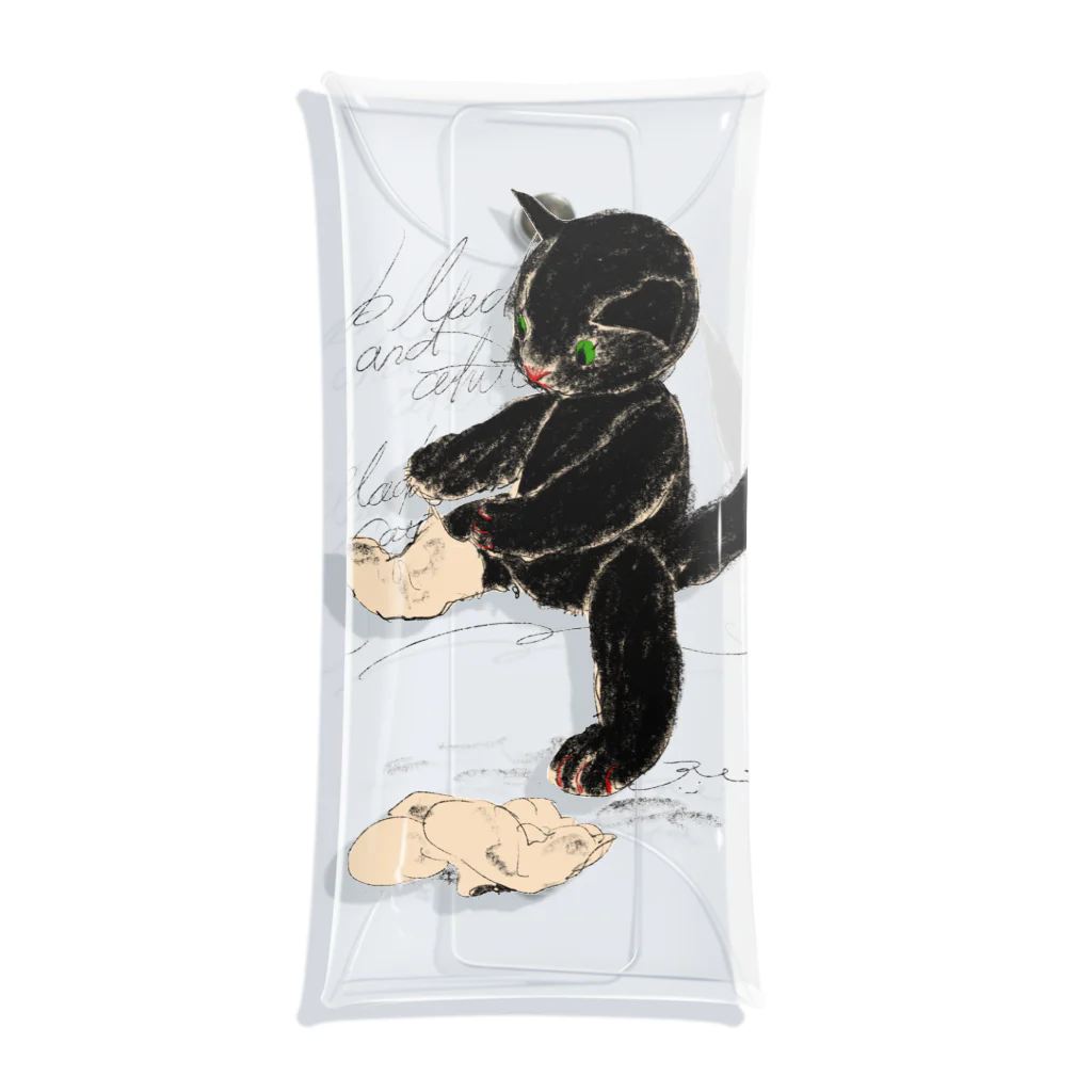 くらはしれいのくつしたねこ Clear Multipurpose Case