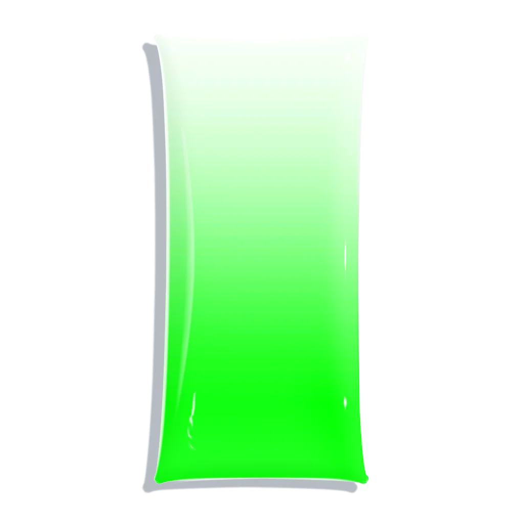 CHIKUSHOの緑のグラデーションのクリアマルチケース Clear Multipurpose Case