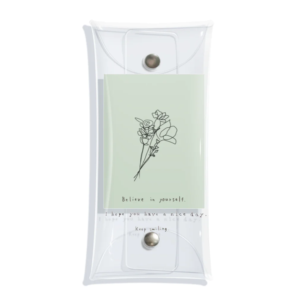 rilybiiのbouquet green Clear Multipurpose Case