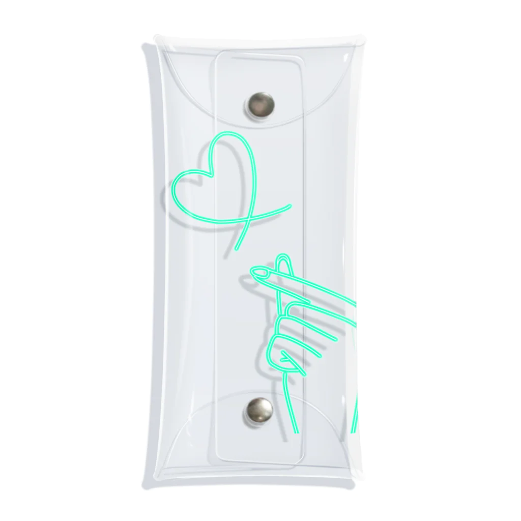 らくがきクオリティのmint green lover Clear Multipurpose Case