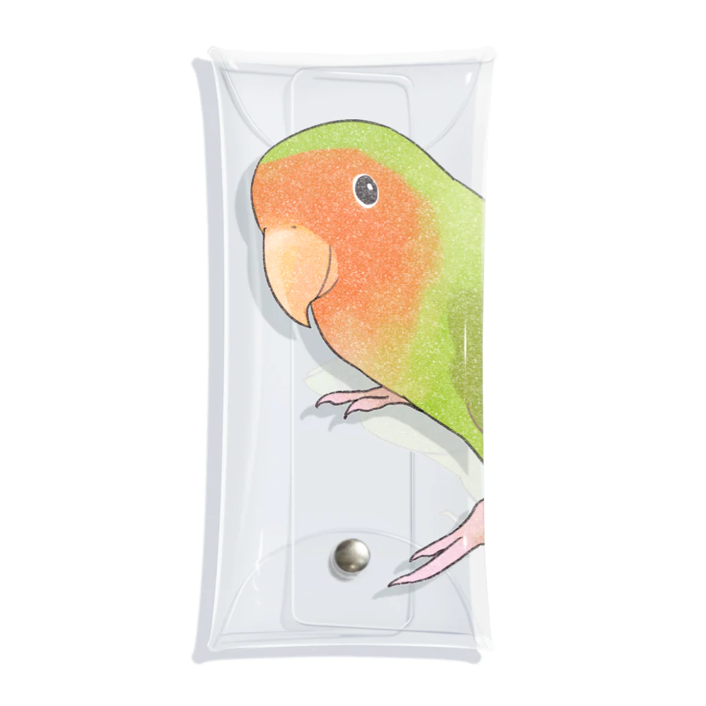 まめるりはことりの見つめるコザクラインコちゃん【まめるりはことり】 Clear Multipurpose Case