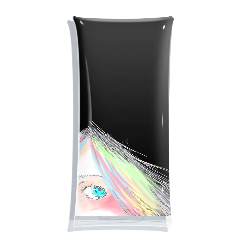 マホウ・ツカヱ✨🧙‍♀️のiridescent.pupil　虹色のくらやみ Clear Multipurpose Case