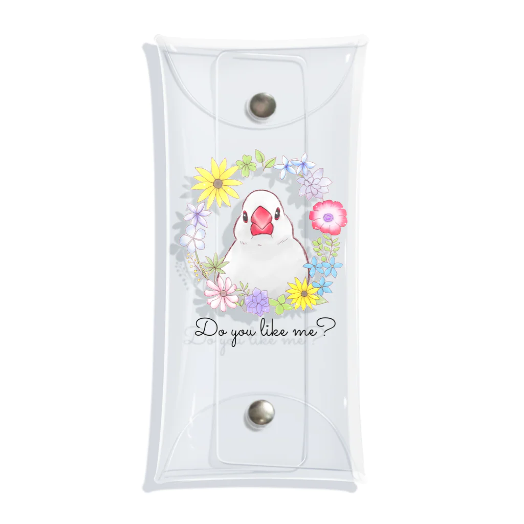 moco’s shopの白文鳥もこちゃん Clear Multipurpose Case