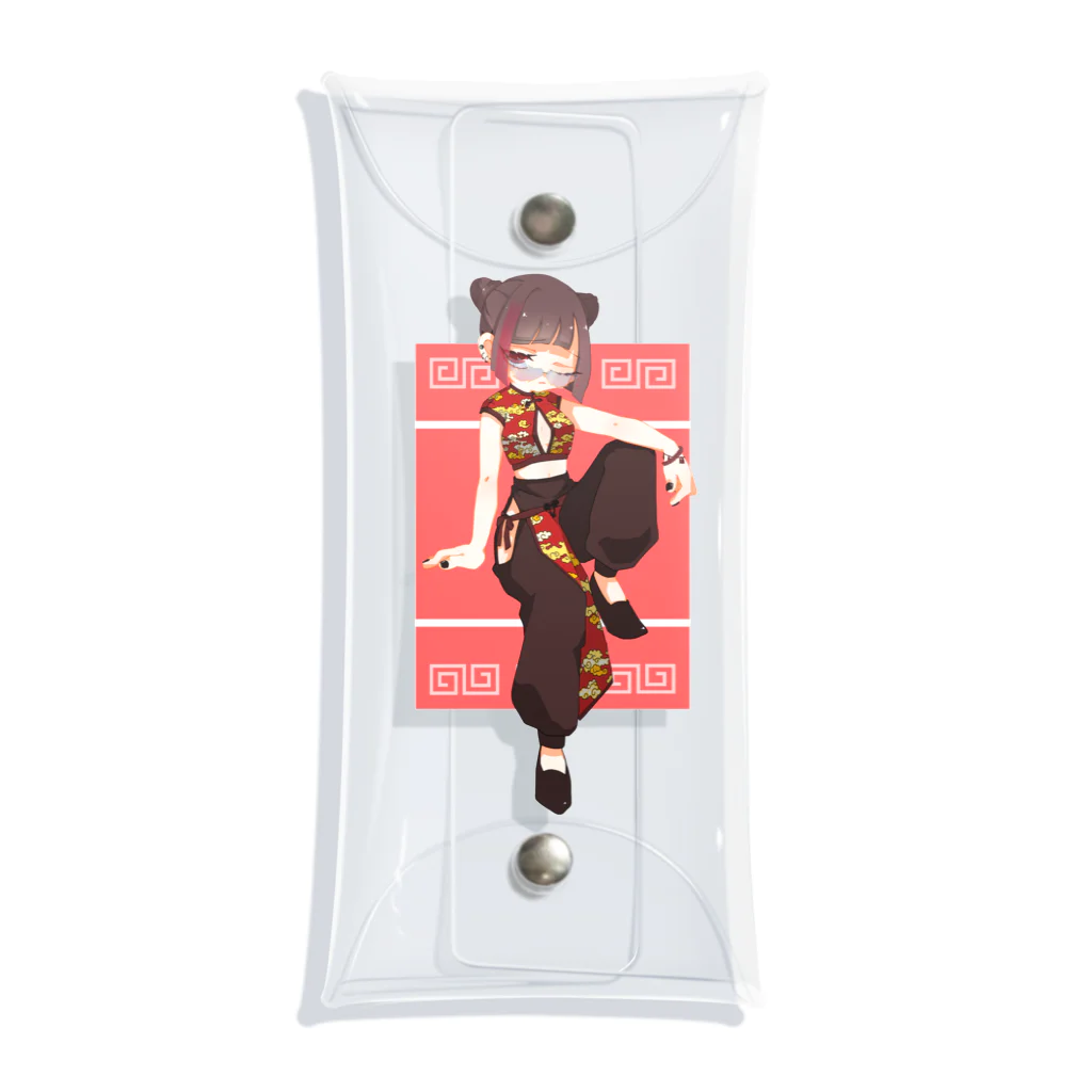 女の子のチャイナな女の子 Clear Multipurpose Case