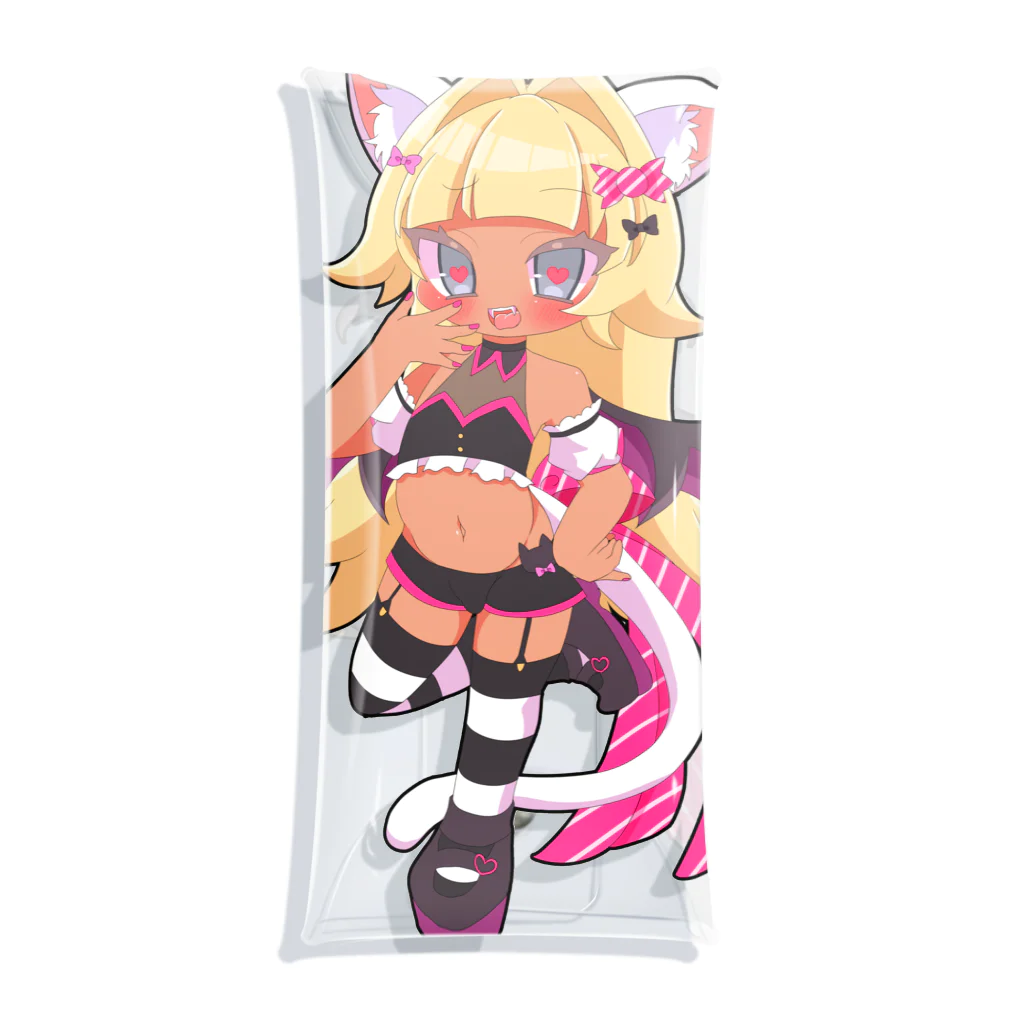 もげち🚪🐱6才のネットアイドル男の娘のもげちはろうぃん2021-小悪魔- Clear Multipurpose Case