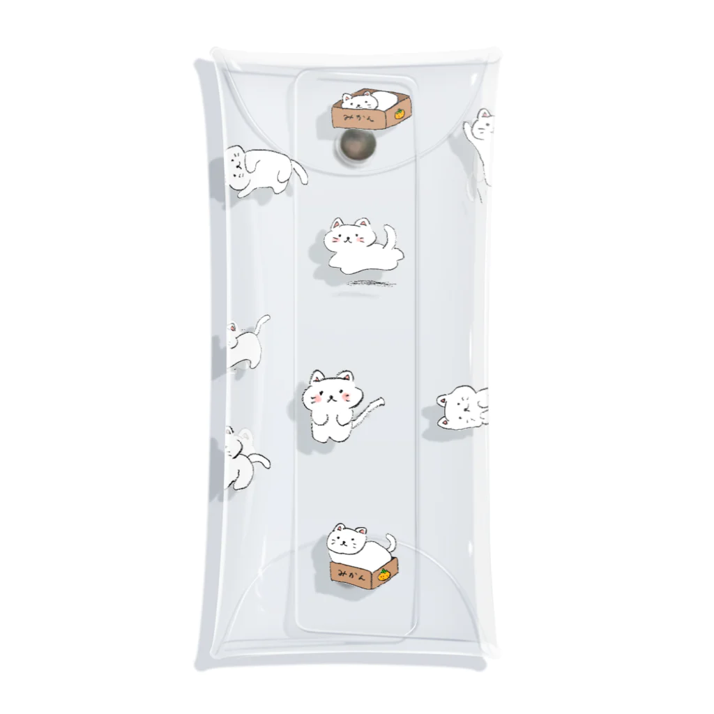 らっこのえんぴつねこ Clear Multipurpose Case