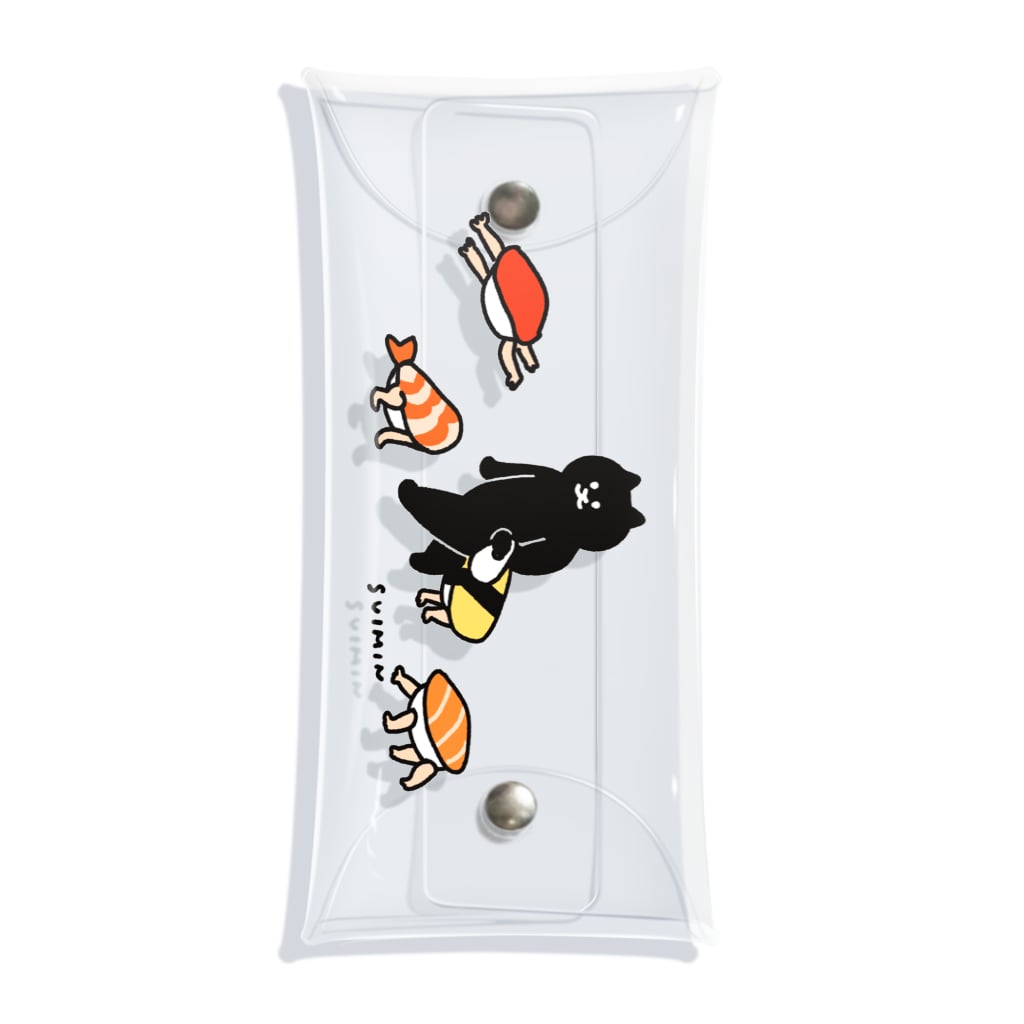 SUIMINグッズのお店の歩き出した寿司 Clear Multipurpose Case