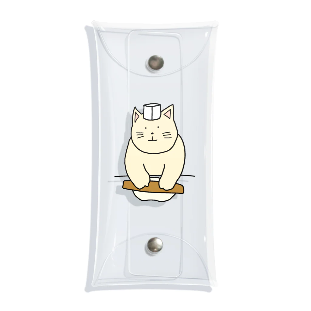 ＋Whimsyの蕎麦打ちねこ Clear Multipurpose Case