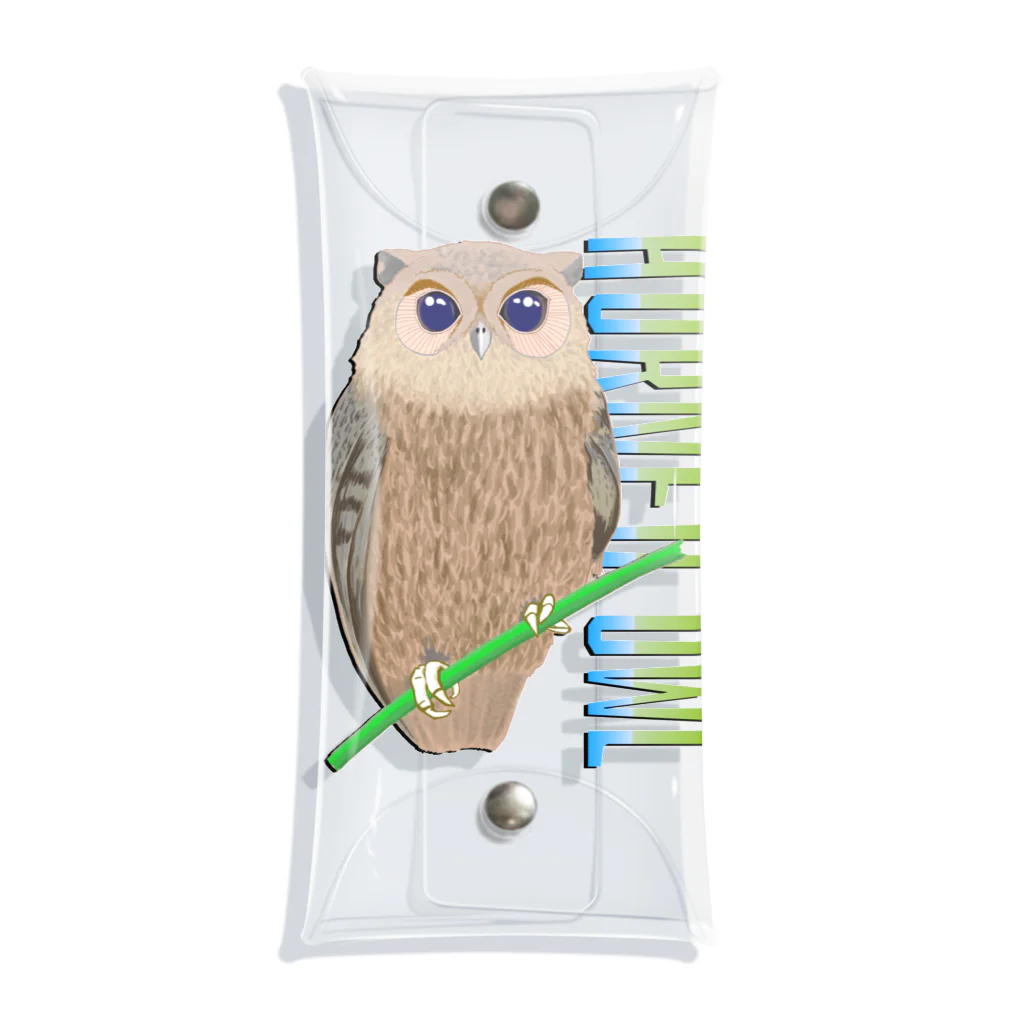 LalaHangeulのHORNED OWL (ミミズク) Clear Multipurpose Case