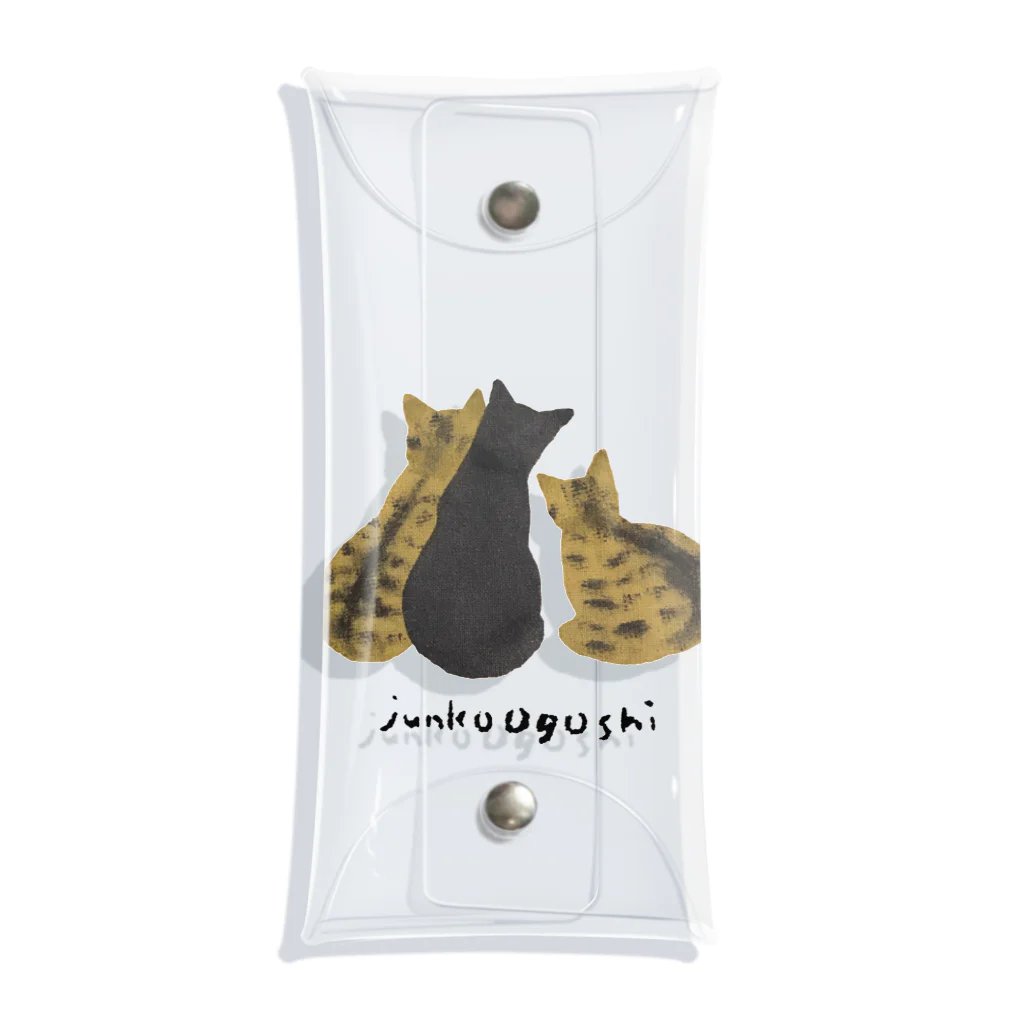 Junko Ogoshi original goodsの3匹の猫 Three cats Clear Multipurpose Case