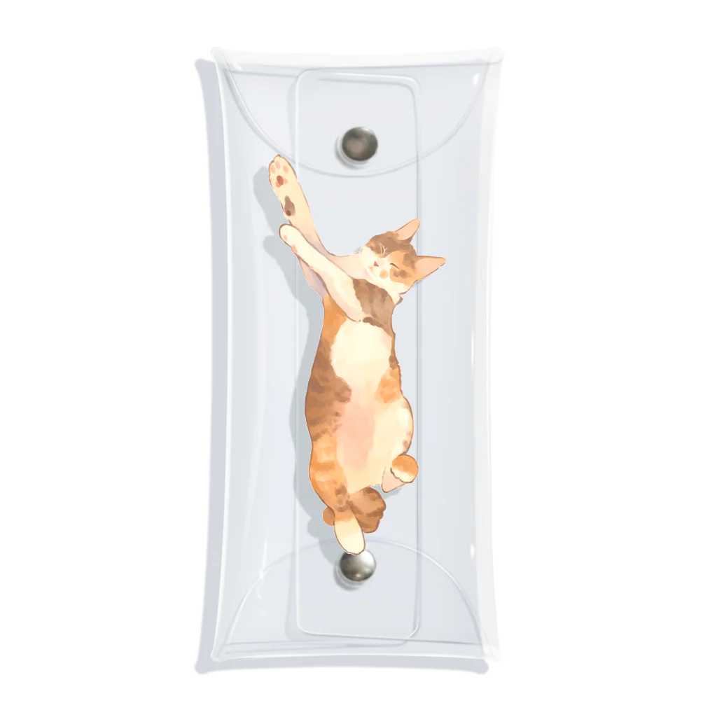 ＊3のBon Dance cat Clear Multipurpose Case