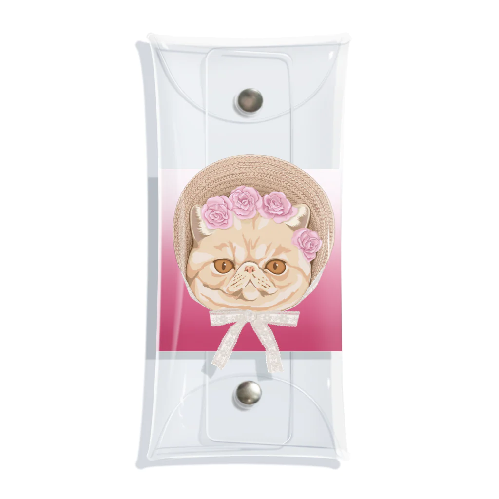 LaminaのExotic shorthair×ボンネット帽 Clear Multipurpose Case