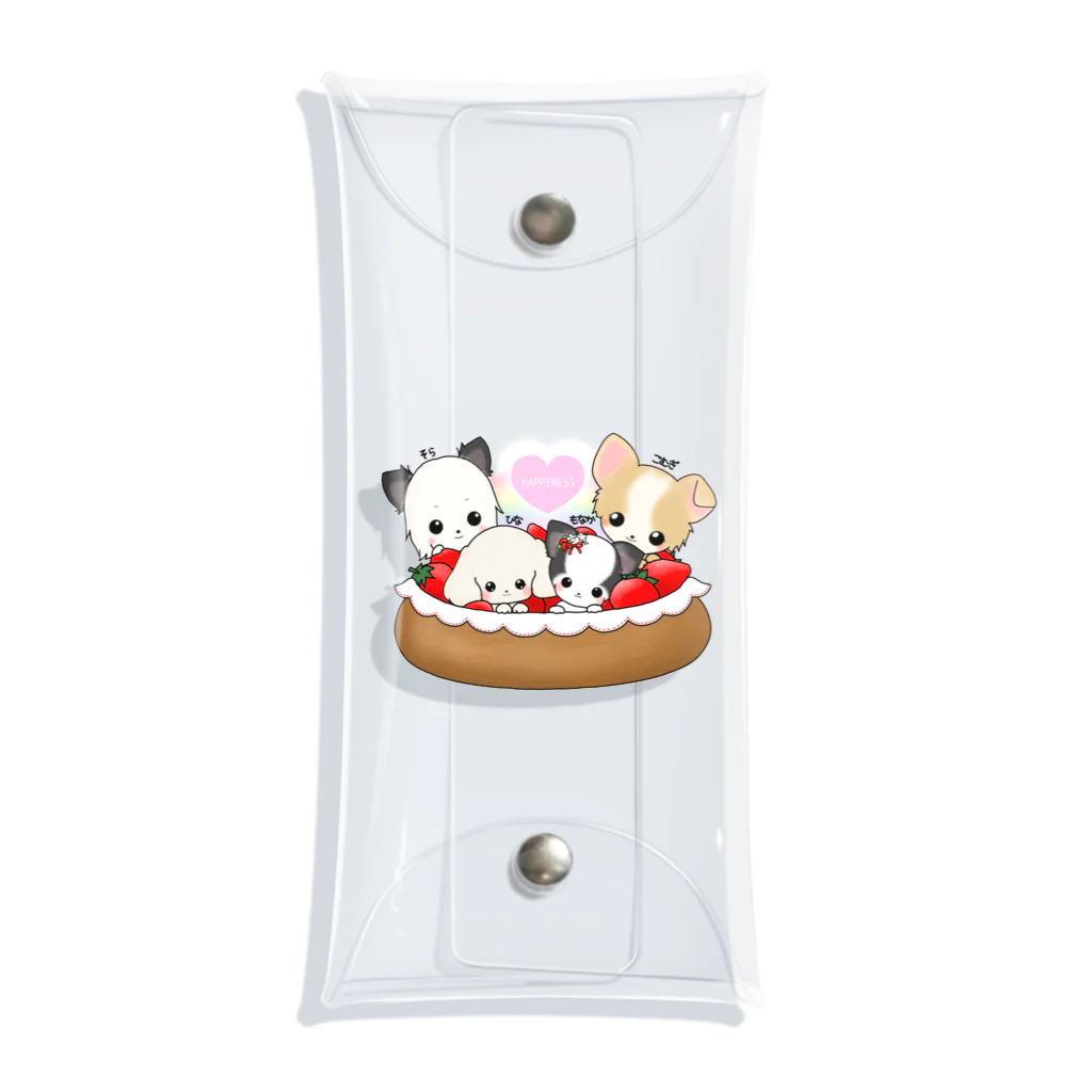 pote©o*  ハンドメイドドッグウェアのひなちゃん そらちゃん もなかちゃん こむぎちゃん Clear Multipurpose Case