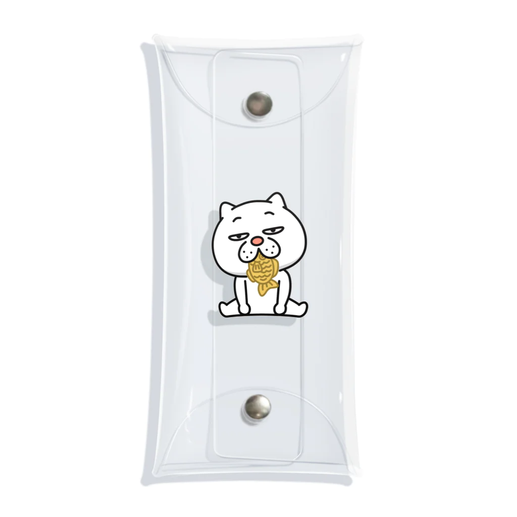 セイコウ スタンプのウザ～～い猫　タイ焼き 투명 동전 지갑