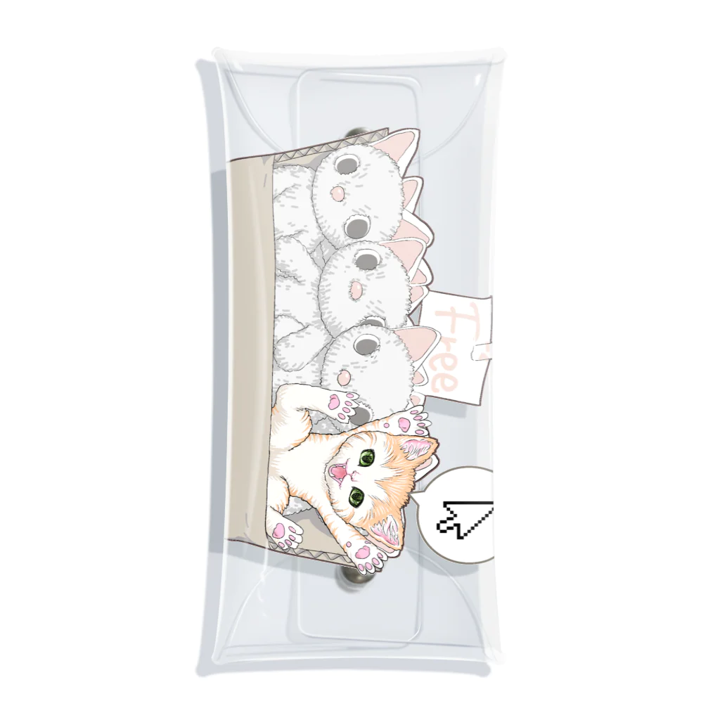 nya-mew（ニャーミュー）のもってけ！ポチッとな Clear Multipurpose Case