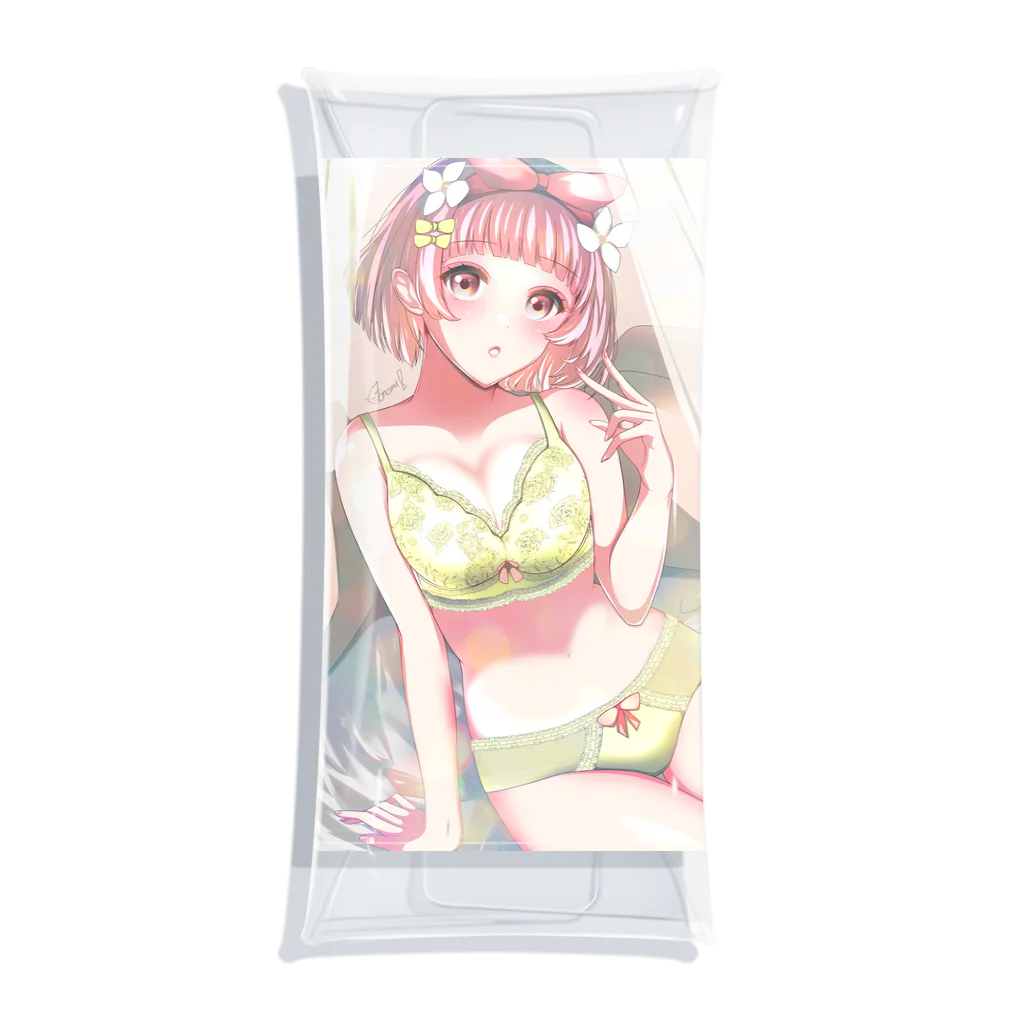 ものずぃ🍥IllustratorのSummer lingerie【イラストレーター/ものずぃ】 Clear Multipurpose Case