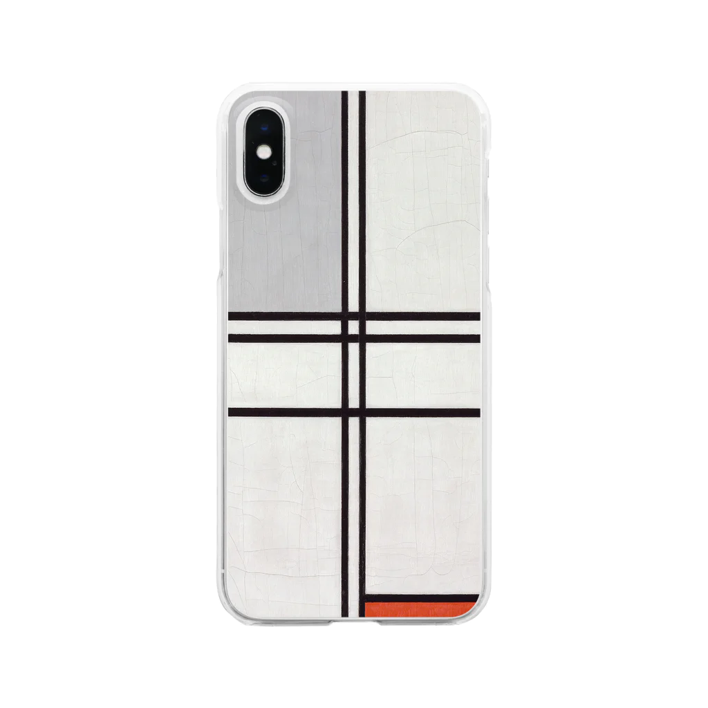 SONOTENI-ARTの028-002　モンドリアン　『コンポジション(No.1)』　クリア　スマホケース　iPhone XS/X専用デザイン　CC2 Clear Smartphone Case