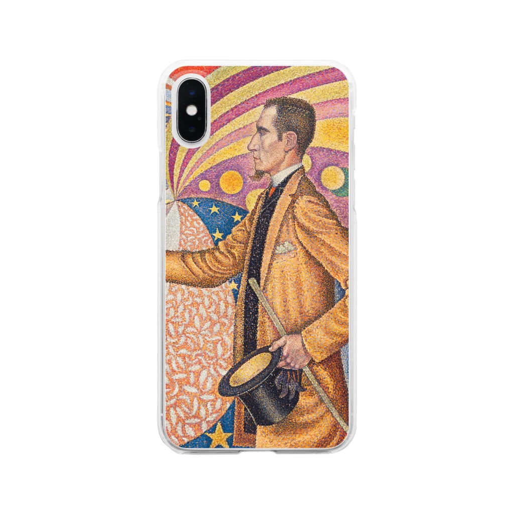 SONOTENI-ARTの025-001　ポール・シニャック　『フェリックス・フェネオンの肖像』　クリア　スマホケース　iPhone XS/X専用デザイン　CC2 Clear Smartphone Case
