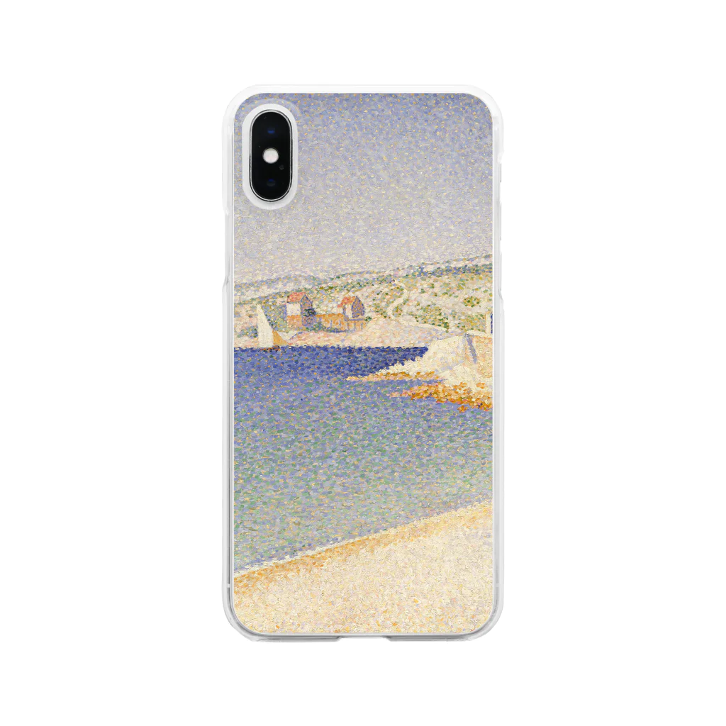 SONOTENI-ARTの025-002　ポール・シニャック　『カシスの桟橋』　クリア　スマホケース　iPhone XS/X専用デザイン　CC2 クリアスマホケース