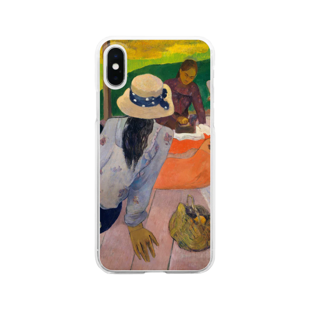 SONOTENI-ARTの026-002　ゴーギャン　『シエスタ』　クリア　スマホケース　iPhone XS/X専用デザイン　CC2 Clear Smartphone Case