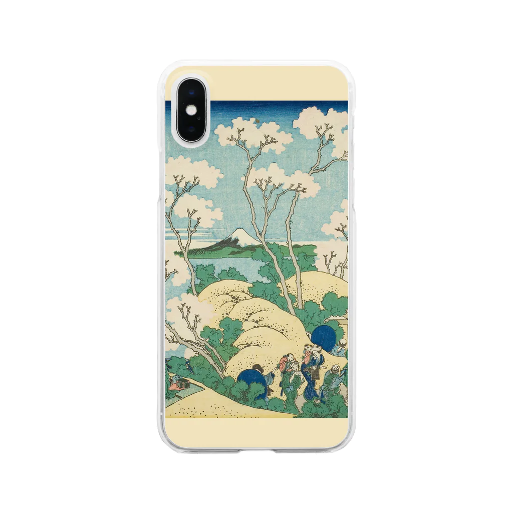 SONOTENI-ARTの003-011　葛飾北斎　『冨嶽三十六景　東海道品川御殿山ノ不二』　クリア　スマホケース　iPhone XS/X専用デザイン　CC2 Clear Smartphone Case