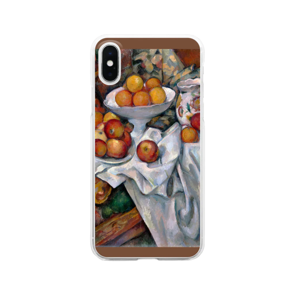 SONOTENI-ARTの017-001　ポール・セザンヌ　『リンゴとオレンジのある静物』　クリア　スマホケース　iPhone XS/X専用デザイン　CC2 クリアスマホケース