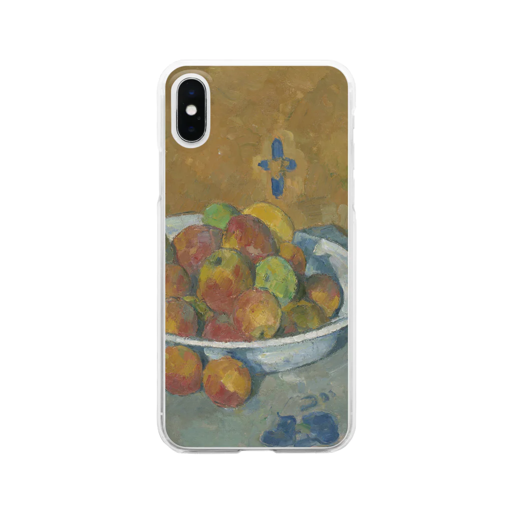 SONOTENI-ARTの017-008　ポール・セザンヌ　『リンゴのプレート』　クリア　スマホケース　iPhone XS/X専用デザイン　CC2 クリアスマホケース