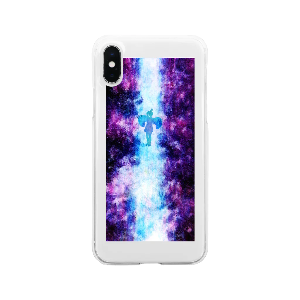 notchiの切り絵ギャラリーの天使さん Clear Smartphone Case