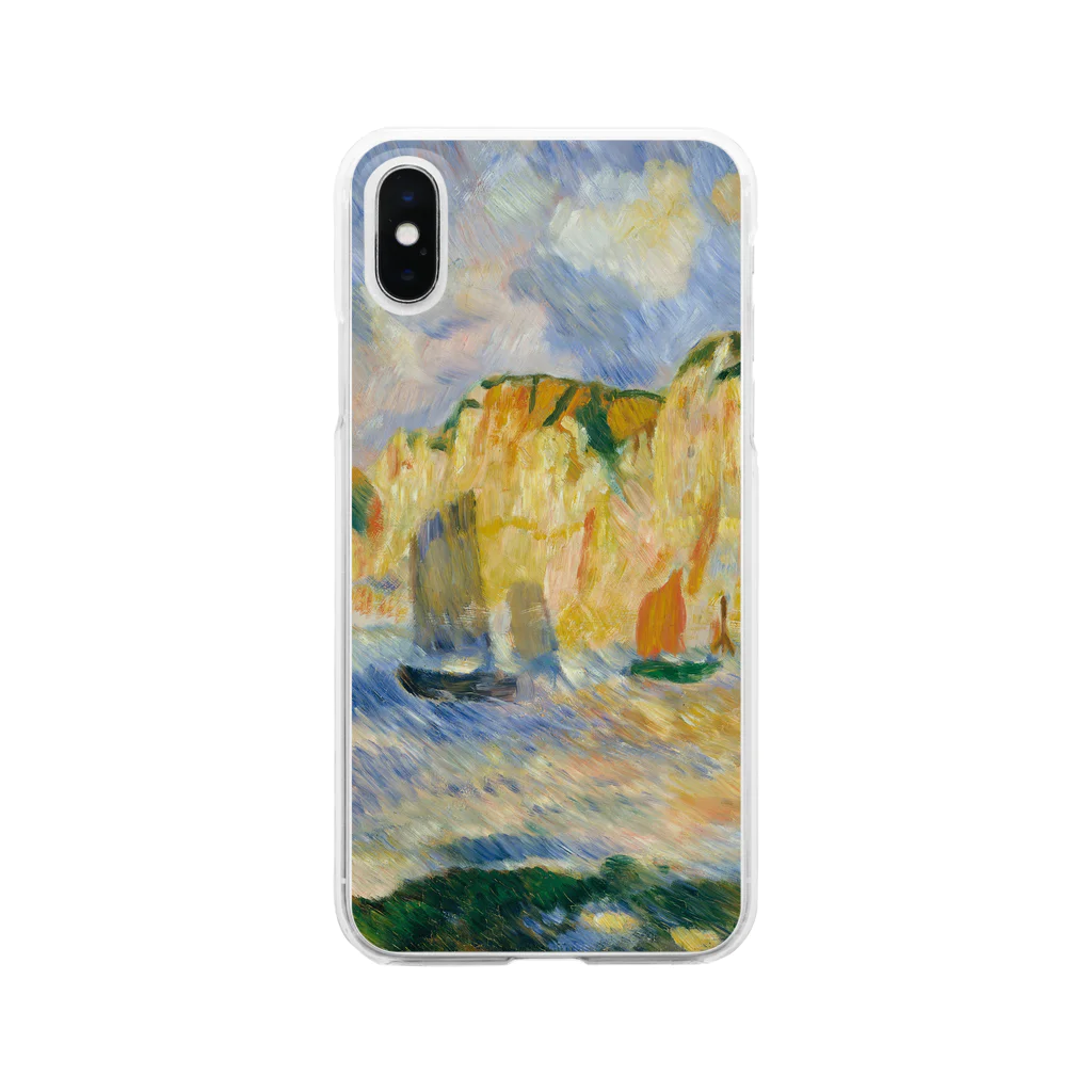 SONOTENI-ARTの016-009　ルノワール　『海と崖』　クリア　スマホケース　iPhone XS/X専用デザイン　CC2 クリアスマホケース