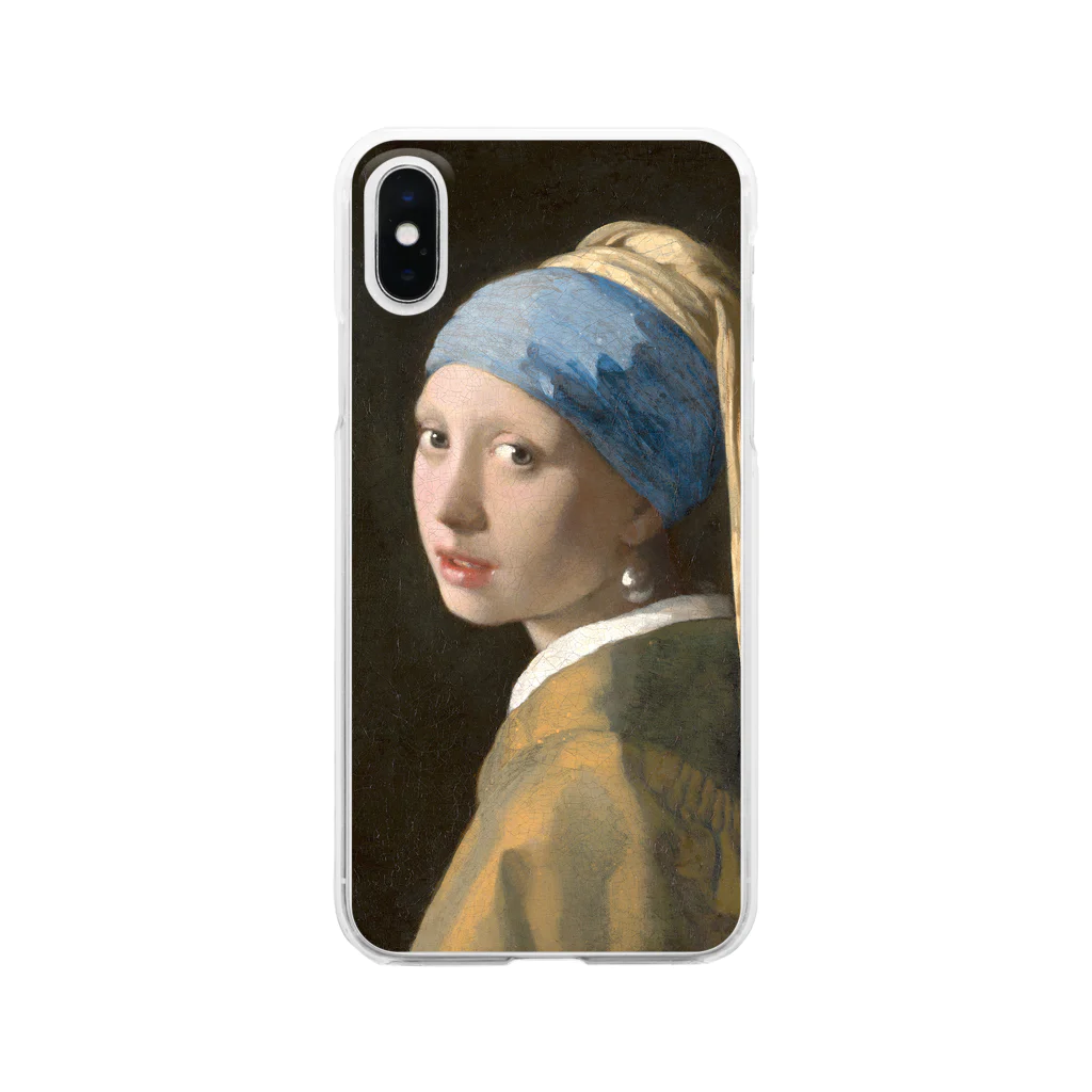 SONOTENI-ARTの008-001　フェルメール　『真珠の耳飾りの少女』　クリア　スマホケース　iPhone XS/X専用デザイン　CC2 Clear Smartphone Case