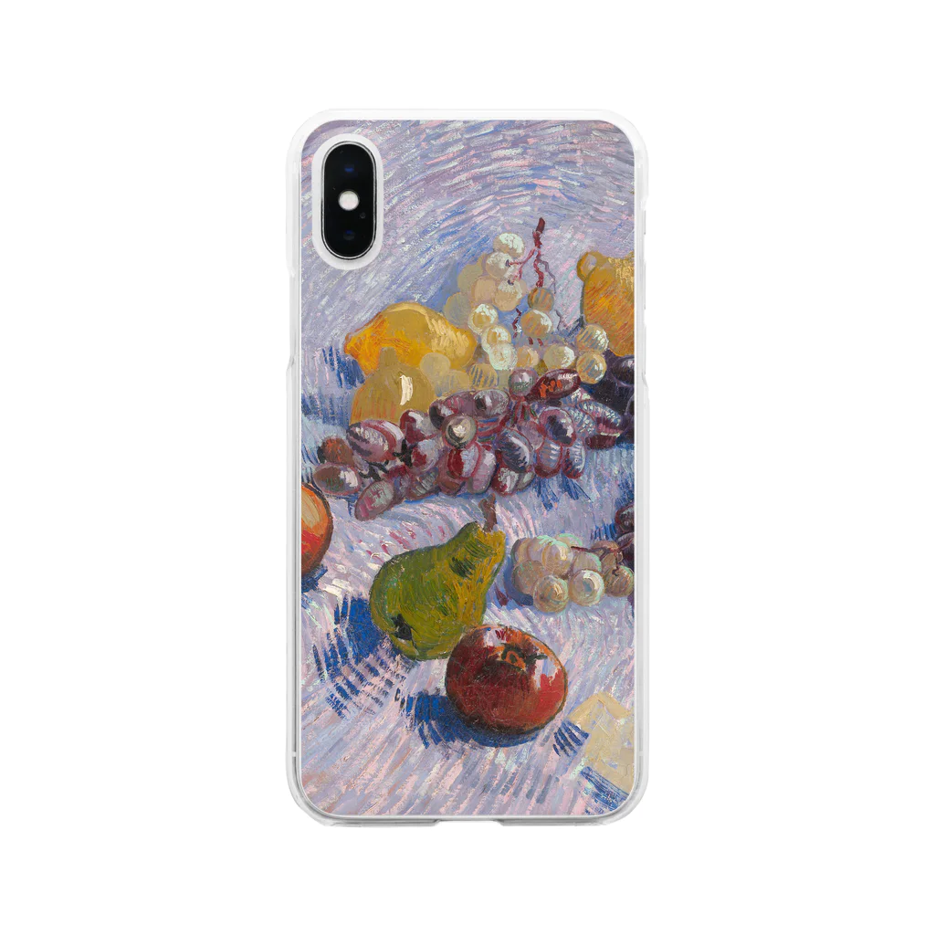 SONOTENI-ARTの005-017　ゴッホ　『リンゴ、セイヨウナシ、レモン、ブドウのある静物 』　クリア　スマホケース　iPhone XS/X専用デザイン　CC2 Clear Smartphone Case