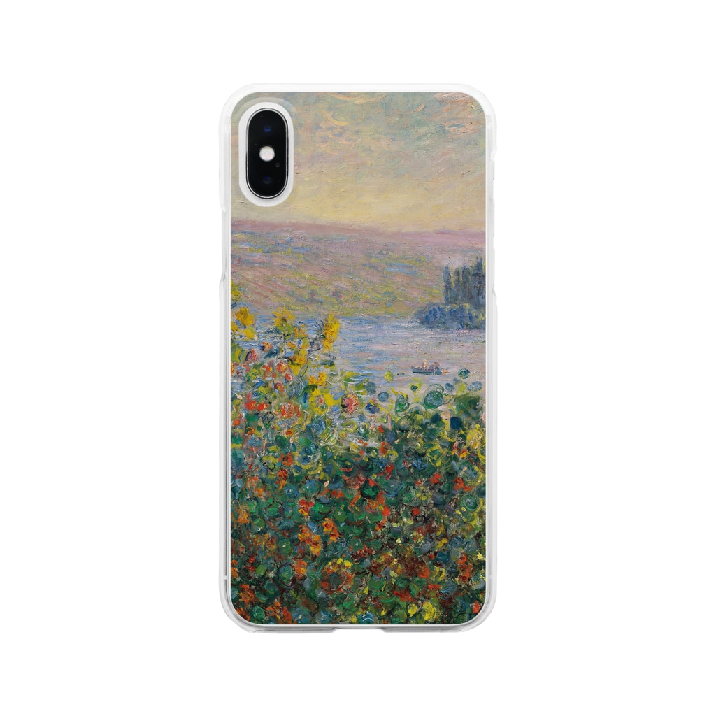 SONOTENI-ARTの004-003　クロード・モネ　『ヴェトゥイユの花壇』　クリア　スマホケース　iPhone XS/X専用デザイン　CC2 Clear Smartphone Case