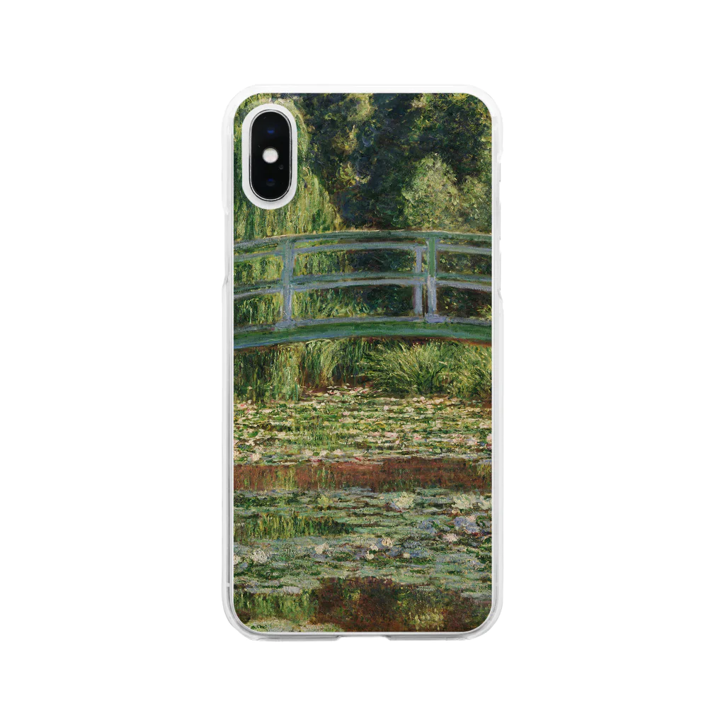 SONOTENI-ARTの004-014　クロード・モネ　『ジヴェルニーの日本の橋と睡蓮の池』　クリア　スマホケース　iPhone XS/X専用デザイン　CC2 クリアスマホケース