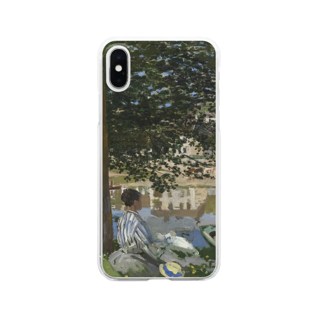 SONOTENI-ARTの004-019　クロード・モネ　『セーヌ河岸、ベンヌクール』　クリア　スマホケース　iPhone XS/X専用デザイン　CC2 Clear Smartphone Case