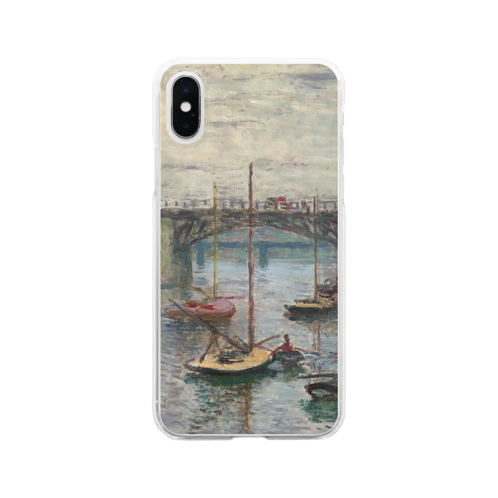 SONOTENI-ARTの004-024　クロード・モネ　『灰色の日のアルジャントゥイユの橋』　クリア　スマホケース　iPhone XS/X専用デザイン　CC2 Clear Smartphone Case