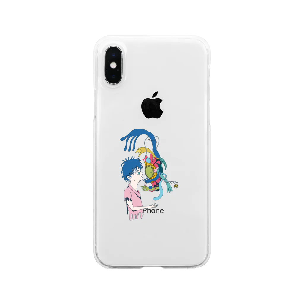 きんぐぅのイラストの無限の出会い Clear Smartphone Case